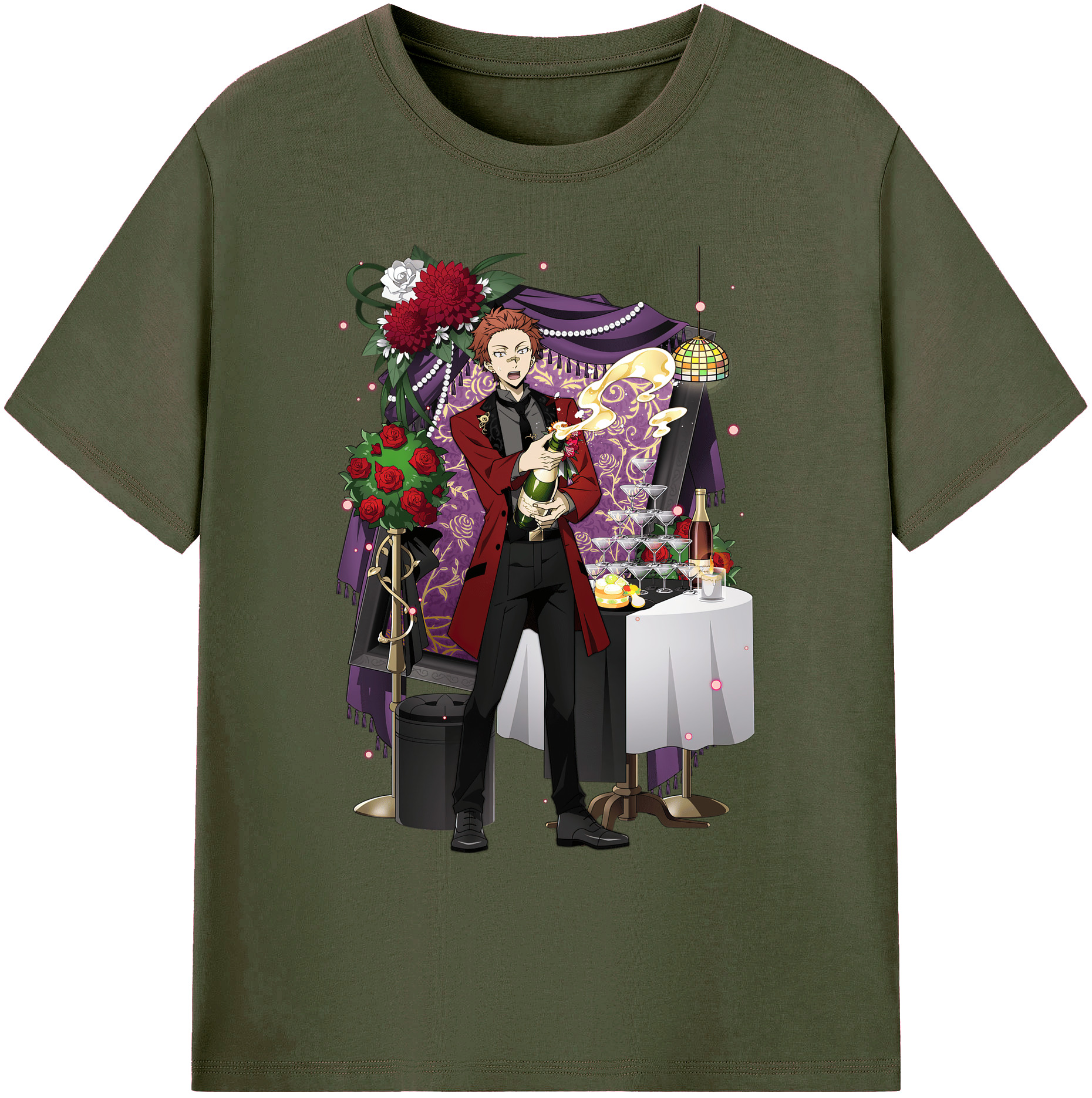 （画像用） 文豪ストレイドッグス Bungo Stray Dogs 綿100％ メンズ半袖Tシャツ｜肌触りやわらか＆通気性